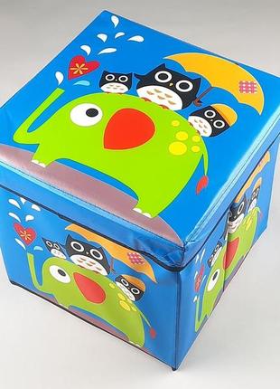 Коробка-органайзер kp30 ш 30*д 30*в 30  см. колір блакитний для зберігання одягу, взуття чи невеликих предметів1 фото