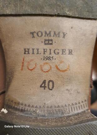 Tommy hilfiger стильные кожаные сапоги7 фото