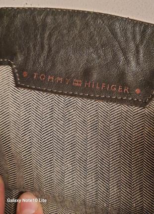 Tommy hilfiger стильные кожаные сапоги8 фото