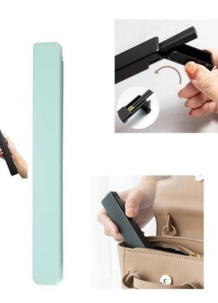 Висувний пластиковий футляр, кейс для зберігання паличок для їжі / бірюзовий