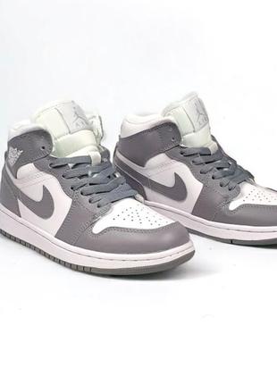 Кросівки зимові на хутрі сірі шкіряні кросівки nike air jordan теплі зимові кросівки джордан р 36