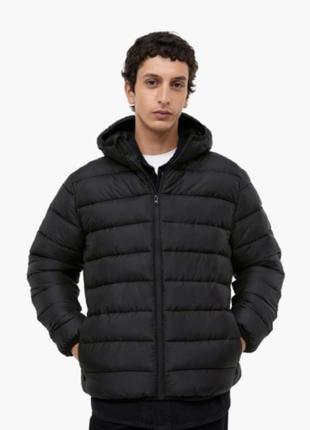 Пуховик зимний мужской h&amp;m puffer black 1183921001 оригинал