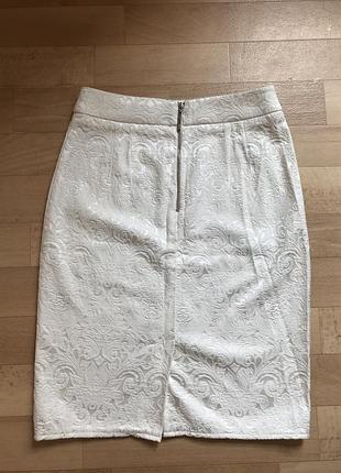 Юбка мини в молочном цвете 3