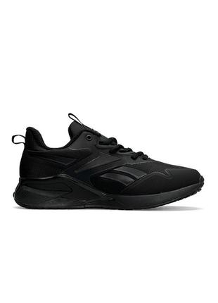 Чоловічі кросівки на флісі reebok nano x2 fleece all black