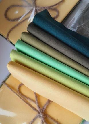 Набір тканини для рукоділля з 6 кольорів1 фото