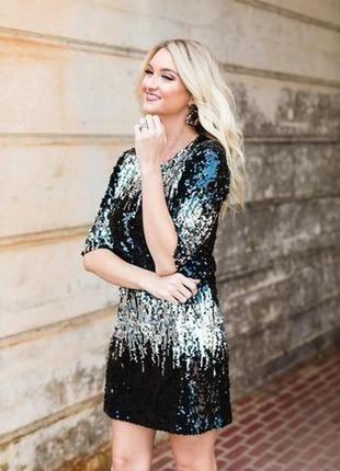 Шикарное вечернее блестящее праздничное платье esmara коллекция супермодели хайди клум1 фото