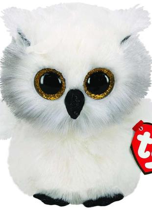 М’яка іграшка ty beanie boo’s біла сова snowy owl 15 см (36305)