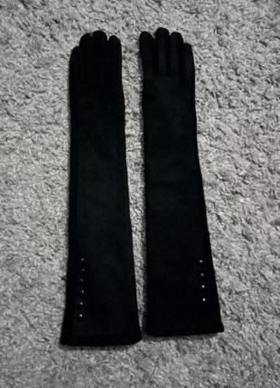 Рукавички жіночі пeрчатки жeнскиe длинные довгі рукавиці1 фото