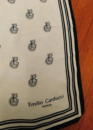 Винтажный, подписной шелковый платок итальянского бренда  emilio carducci2 фото