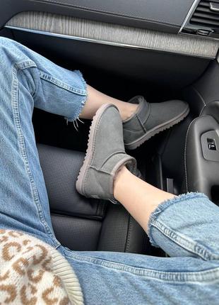 Женские угги ugg ultra mini grey / smb2 фото