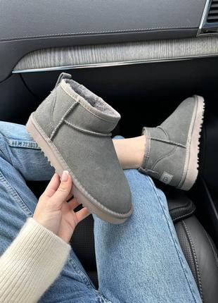 Женские угги ugg ultra mini grey / smb7 фото