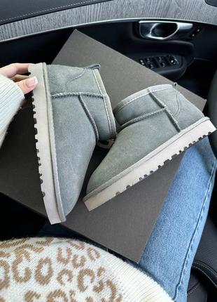 Женские угги ugg ultra mini grey / smb5 фото