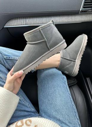 Женские угги ugg ultra mini grey / smb10 фото