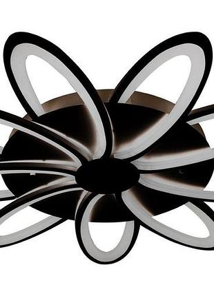 Люстра светодиодная потолочная акриловая с пультом sirius 6237-9 bk 156w 3000-6500k