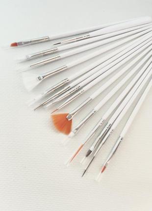 Лучшая цена! 15 шт набор кисти для ногтей рисование дизайн маникюра probeauty3 фото