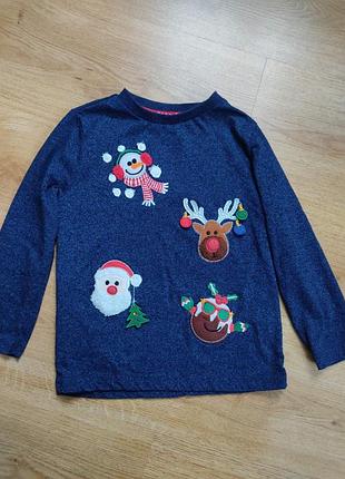 Новогодний реглан на 5-6 лет