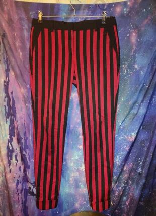 Крутые укороченные брюки в полоску the kooples готические стимпанк4 фото