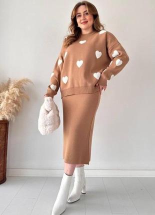 Женский костюм двуйка юбка кофта, теплый костюм,женский костюм двойка и кофта,...