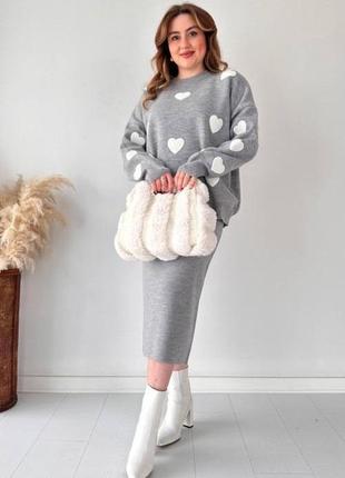 Женский костюм двуйка юбка кофта, теплый костюм,женский костюм двойка и кофта,...