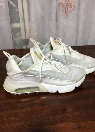 Кросовки спортивны nike air белые сетка 3