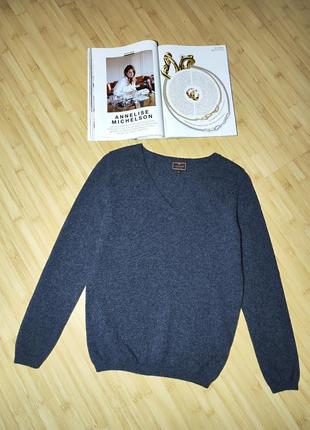 Cashmere collection 👑невероятный темно-серый 
свитер из 100% кашемира