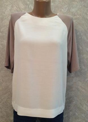 Блуза комбинированная размер 8-10 topshop
