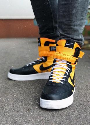 Sf air force 1 high orange/black7 фото