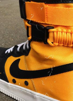 Sf air force 1 high orange/black3 фото