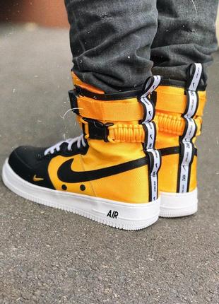 Sf air force 1 high orange/black5 фото