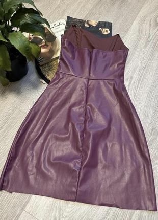 Кожаное корсетное платье вечернее платье2 фото