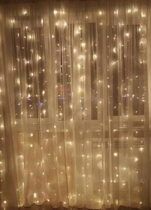 Гирлянда ukc rd-083 водопад 240led 2×2м цвет ламп-теплый