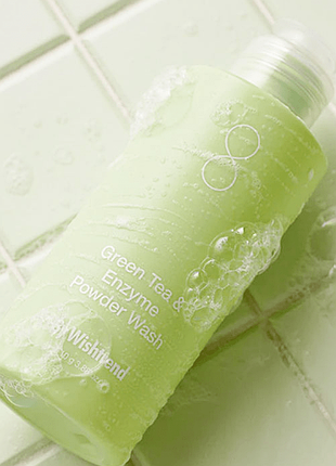 Пудра ензимна для вмивання з ароматом матчі by wishtrend green tea enzyme powder wash
