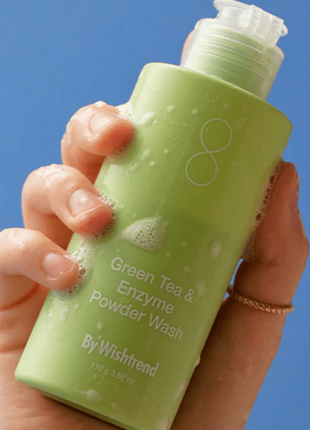 Пудра ензимна для вмивання з ароматом матчі by wishtrend green tea enzyme powder wash