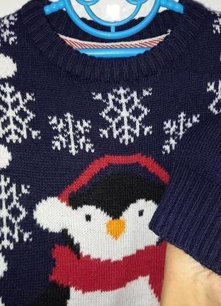Новорічний теплий светр джемпер світшот красива новорічна на новий рік кофта для дівчинки 3-4 роки2 фото