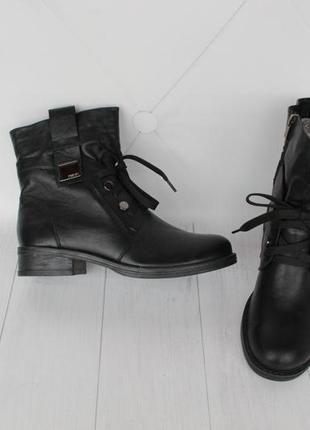 Зимові шкіряні чоботи, сапоги, черевики, ботинки 40 розміру