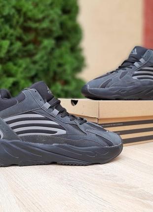 4052 adidas yeezy boost 700 кросівки адідас ізі буст кроссовки мужские хутро зима кроссовки термо зима