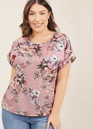 Shein  plus size блуза цветочный принт оверсайз 3xl /8922/