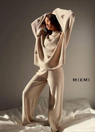 Костюм теплый женский, комплект брюки+свитер двусторонняя ангора lux
, качественный накат!3 фото