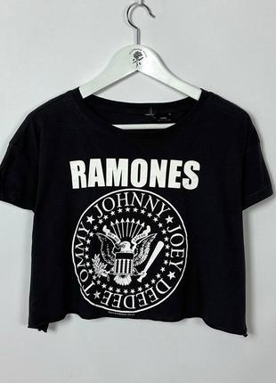 Ramones x h&m женский топ рамонос рок мерч rock merch