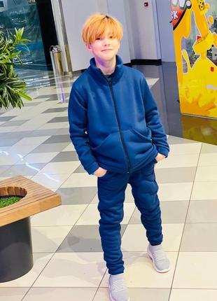 Дуже теплий спортивний костюм трьохнитка на хутрі 116-164