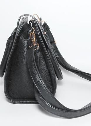 Женская черная сумка с эко-кожи7 фото