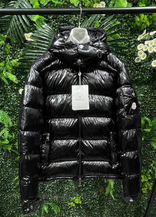 Куртка пуховик moncler чорна | теплі зимні куртки монклер6 фото