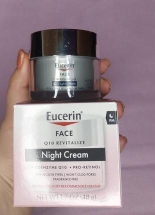 Ночной крем для лица против морщин q10 pro-ретинол q10 anti-wrinkle pro-retinol night cream eucerin