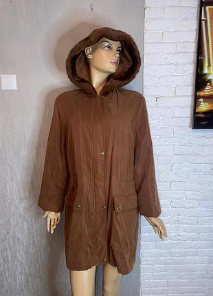 Удлиненная куртка с капюшоном весна-осень marks&amp;spencer, xl 50-52р