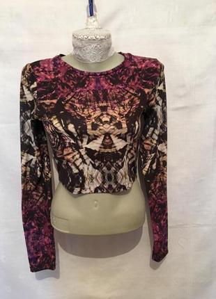 Стильная молодежная короткая кофта/футболка/ forever 21 / m