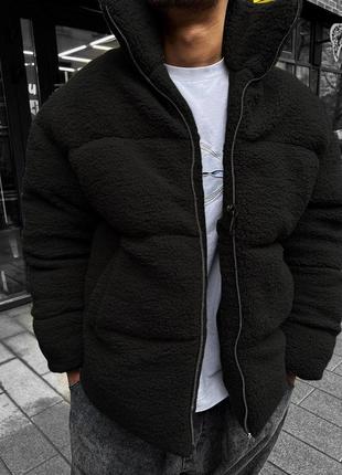 Теплая мужская плюшевая куртка &lt;unk&gt; зимние куртки молодежные оверсайз2 фото