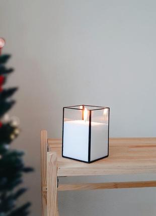 Насипна свічка (12 см). новорічний свічник. свічка в скляній колбі. насипна свічка на весілля1 фото