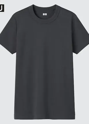 Футболка uniqlo розмір s  l dark grey 084 фото