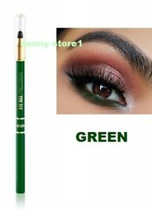 Зелений автоматичний олівець для очей з розтушовуванням