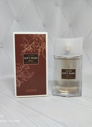 Туалетна вода avon soft musk delice fleur de chocolate1 фото